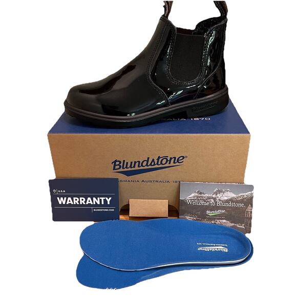 Blundstone 2255 Chelsea BootsBig Kids Girls UK 3 = US 6 Patent Black NEW